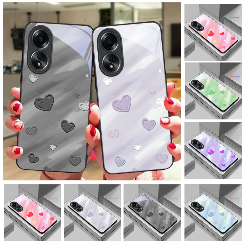 جراب هاتف زجاجي بتصميم فني بسي - مراجعة Oppo A78 وسعره