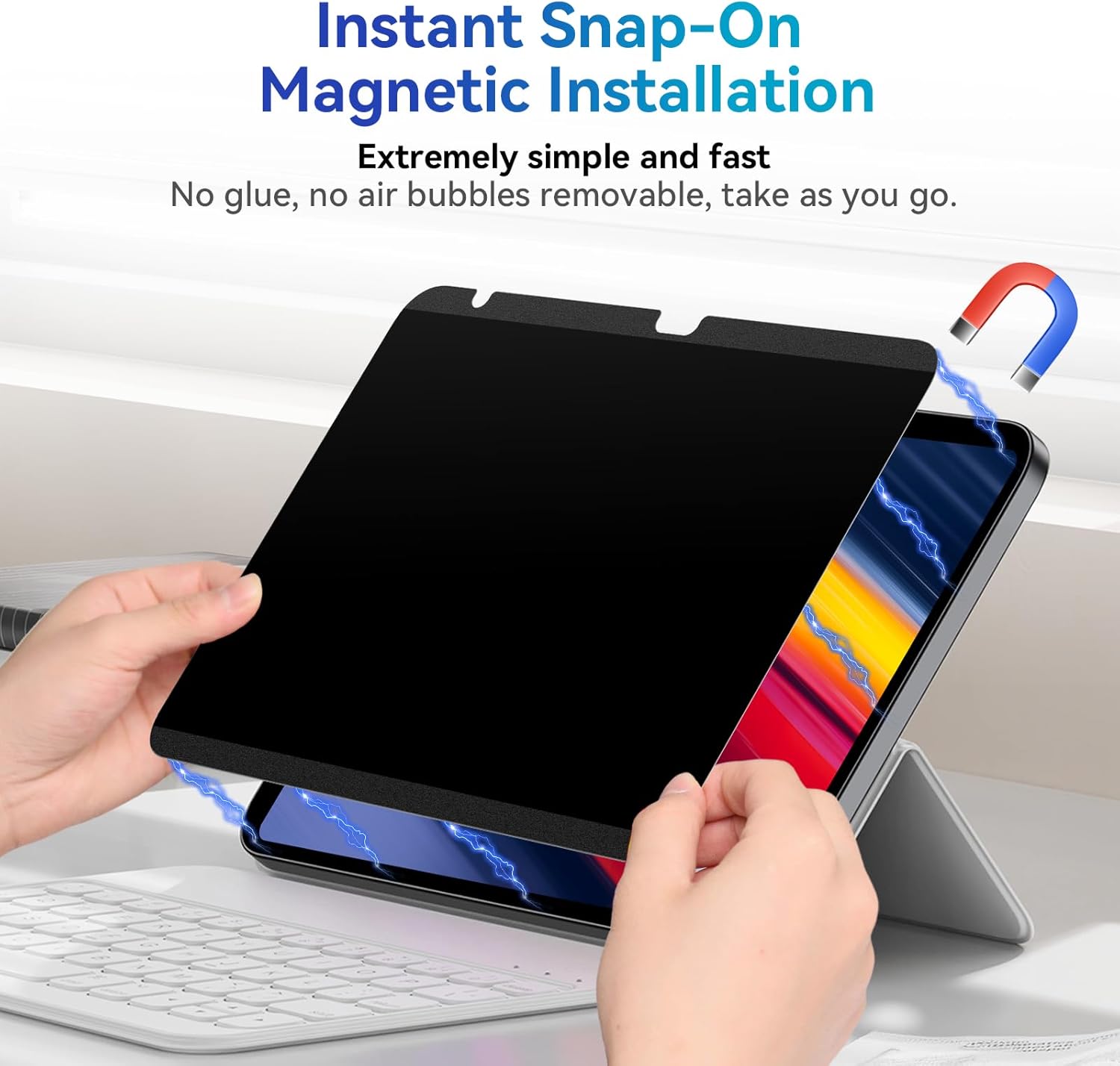 واقي شاشة مغناطيسي للخصوصية لج - مراجعة Matte Anti Glare Screen وسعره
