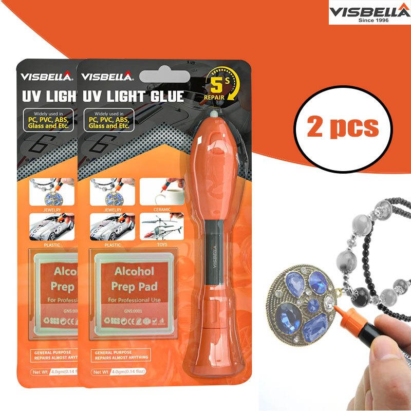 Visbella 2 قطعة الأشعة فوق الب - مراجعة Liquid Uv Glue Kit وسعره