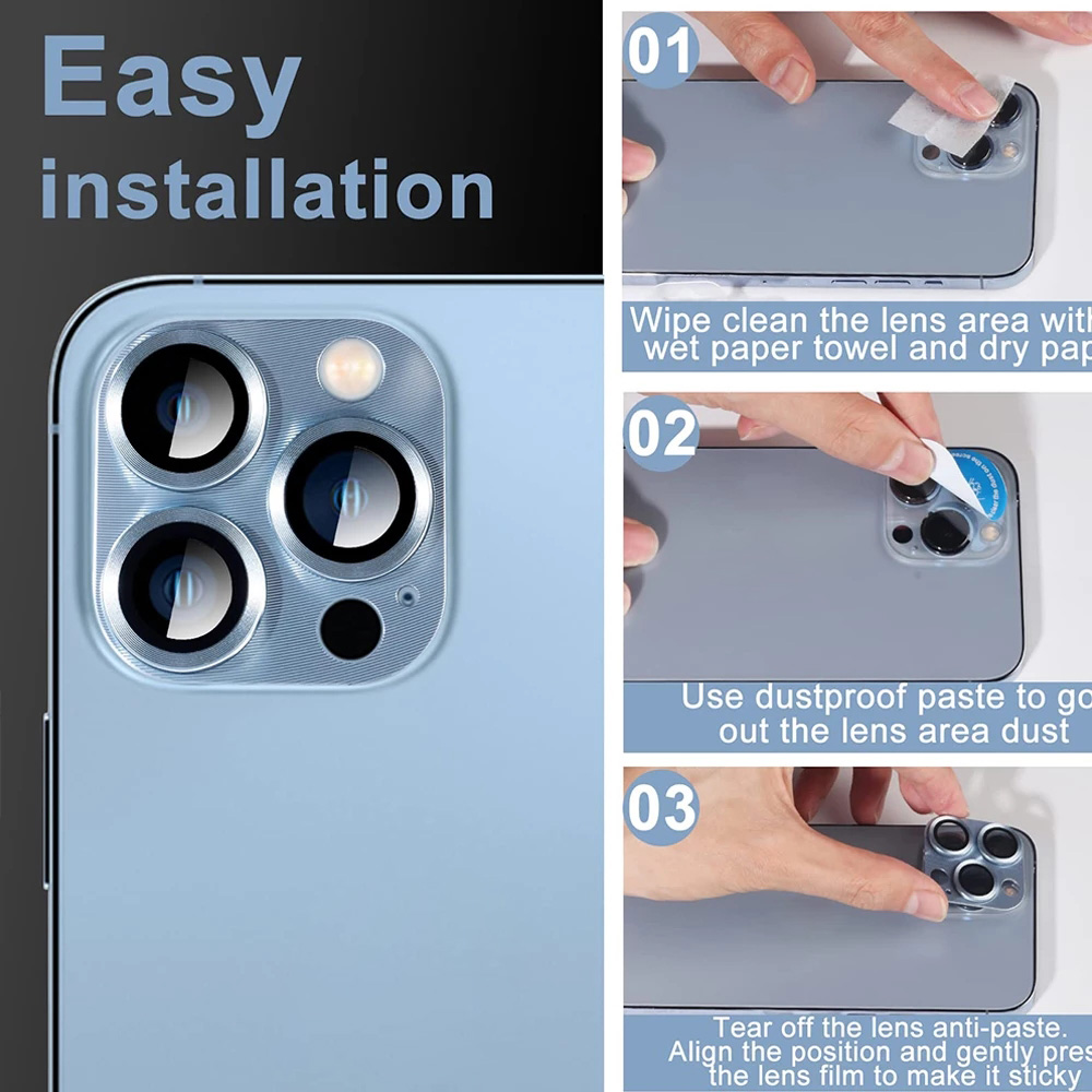 5 قطع من واقي عدسة الكاميرا ال - مراجعة Tempered Glass Screen 9H وسعره